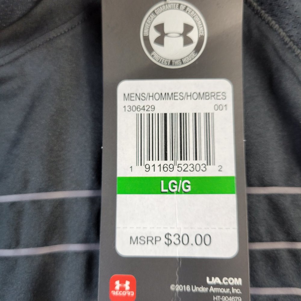 Under Armour T-Shirt Men's Large Short Sleeve Vented Breathable Lightweight NWD - Picture 5 of 14